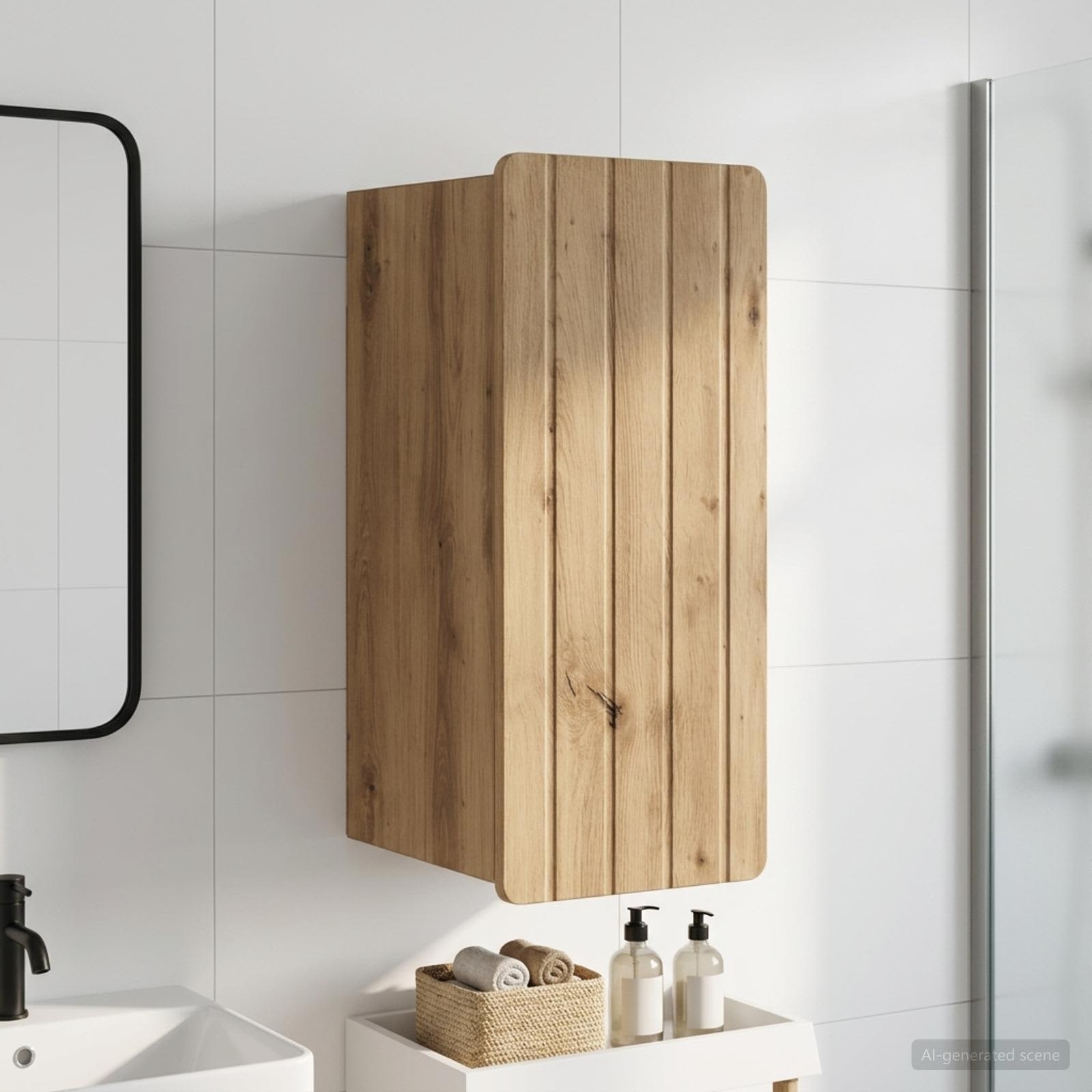vidaXL Bathroom Wall Cabinet ZWOLLE Artisan Oak 30 x 31 x 63 cm 1