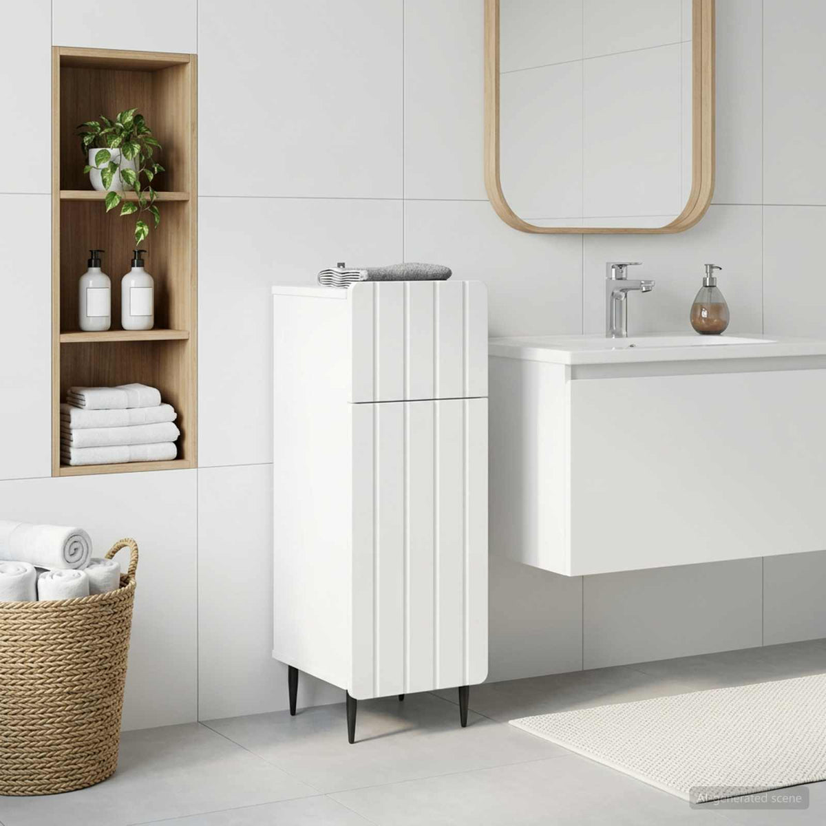 Bathroom Storage Cainet ZWOLLE 30 x 31 x 79.5 cm White