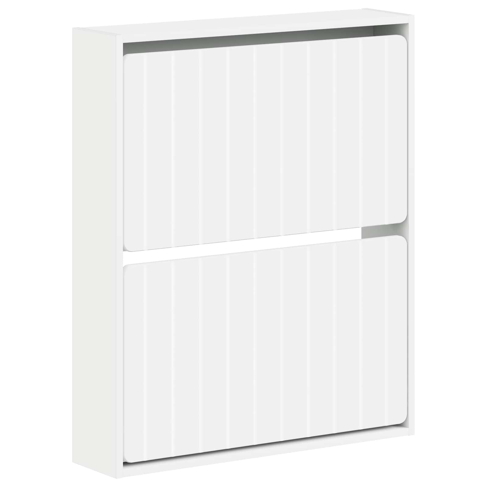 vidaXL Wall-Mounted Shoe Cabinet ZWOLLE 71 x 17 x 86 cm White 2