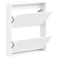 vidaXL Wall-Mounted Shoe Cabinet ZWOLLE 71 x 17 x 86 cm White 3