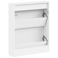 vidaXL Wall-Mounted Shoe Cabinet ZWOLLE 71 x 17 x 86 cm White 6