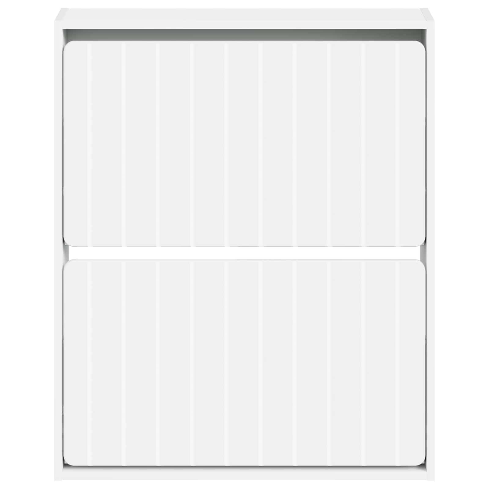 vidaXL Wall-Mounted Shoe Cabinet ZWOLLE 71 x 17 x 86 cm White 4