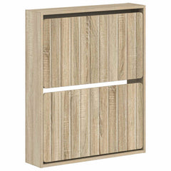 vidaXL Wall-Mounted Shoe Cabinet ZWOLLE 71 x 17 x 86 cm Sonoma Oak 2