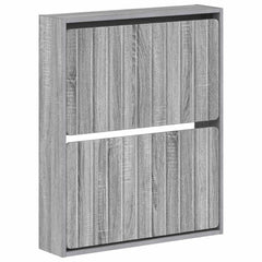 vidaXL Wall-Mounted Shoe Cabinet ZWOLLE 71 x 17 x 86 cm Grey Sonoma 2