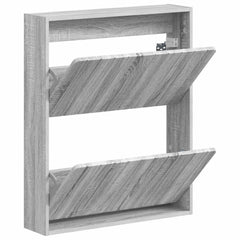 vidaXL Wall-Mounted Shoe Cabinet ZWOLLE 71 x 17 x 86 cm Grey Sonoma 3