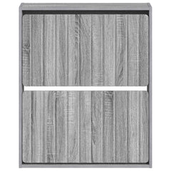 vidaXL Wall-Mounted Shoe Cabinet ZWOLLE 71 x 17 x 86 cm Grey Sonoma 4