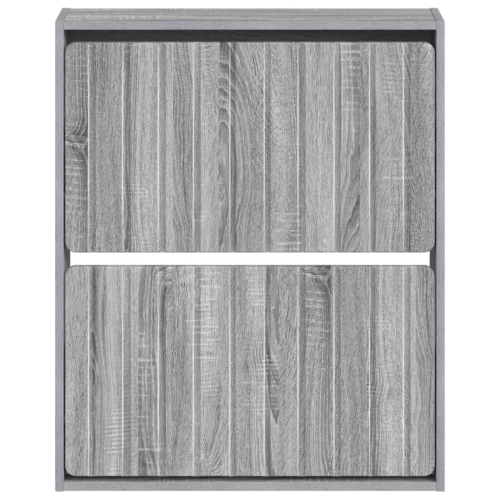 vidaXL Wall-Mounted Shoe Cabinet ZWOLLE 71 x 17 x 86 cm Grey Sonoma 4