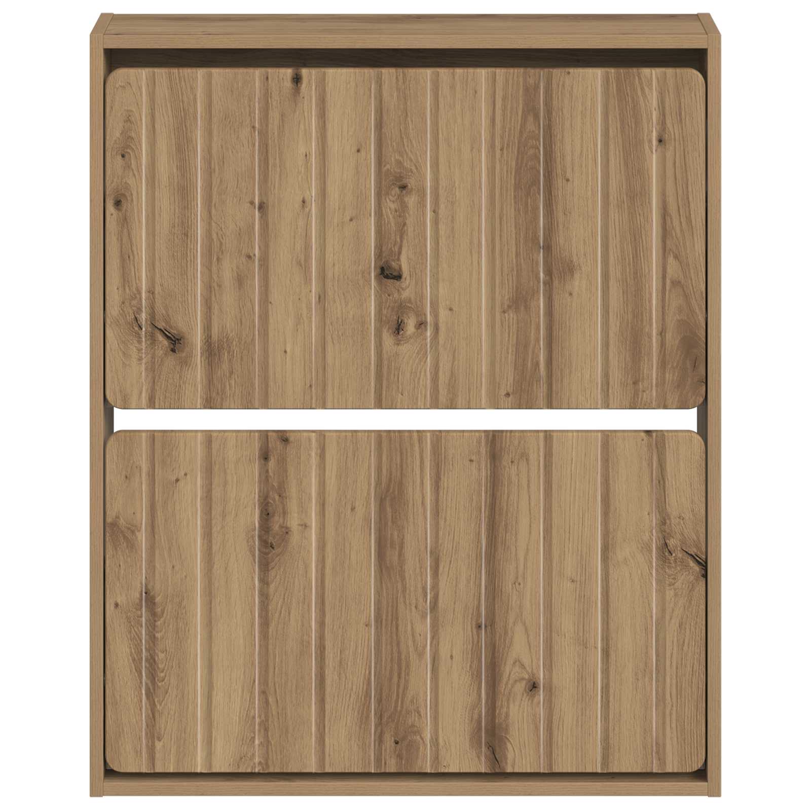 vidaXL Wall-Mounted Shoe Cabinet ZWOLLE 71 x 17 x 86 cm Artisan Oak 4