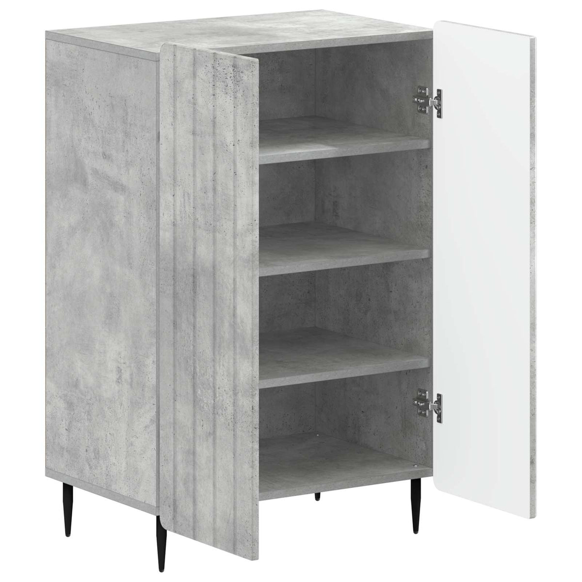 Shoe Cabinet ZWOLLE 59.5 x 39.5 x 91.5 cm Engineered Wood Concrete grey