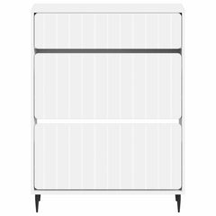 vidaXL Shoe Cabinet ZWOLLE 78 x 24 x 103 cm Engineered Wood White 4