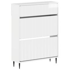 vidaXL Shoe Cabinet ZWOLLE 78 x 24 x 103 cm Engineered Wood 2