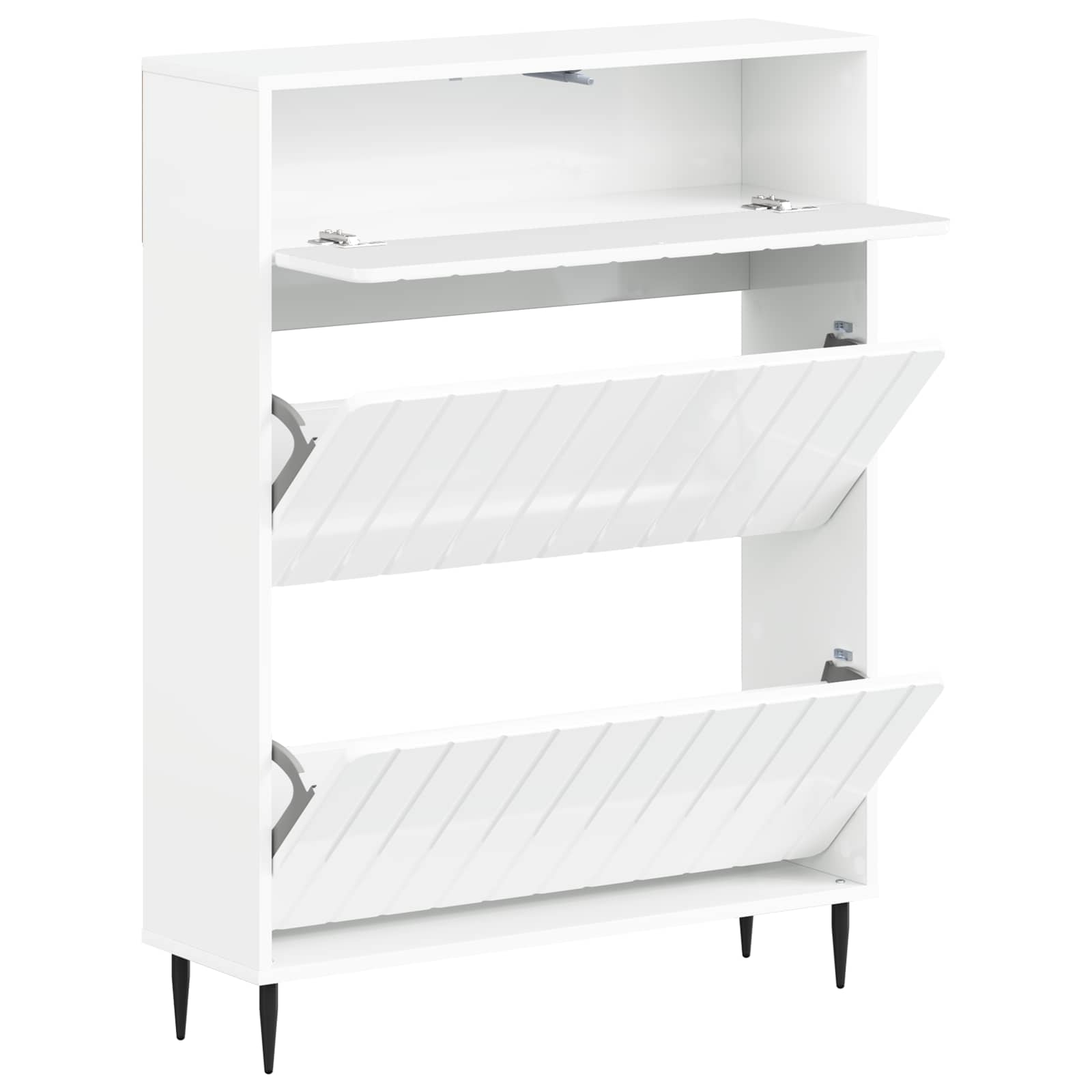 vidaXL Shoe Cabinet ZWOLLE 78 x 24 x 103 cm Engineered Wood 3