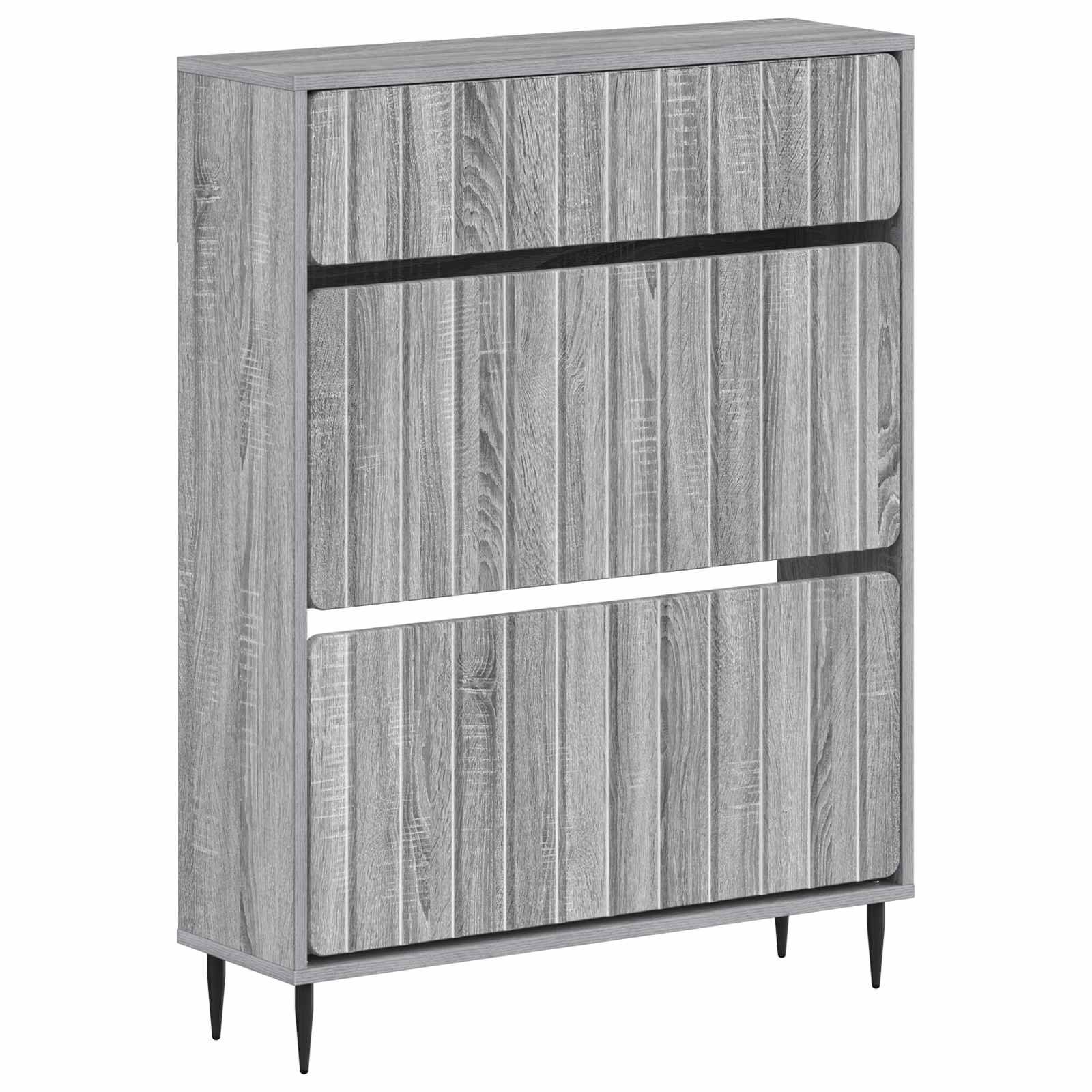 vidaXL Shoe Cabinet ZWOLLE 78 x 24 x 103 cm Engineered Wood 2
