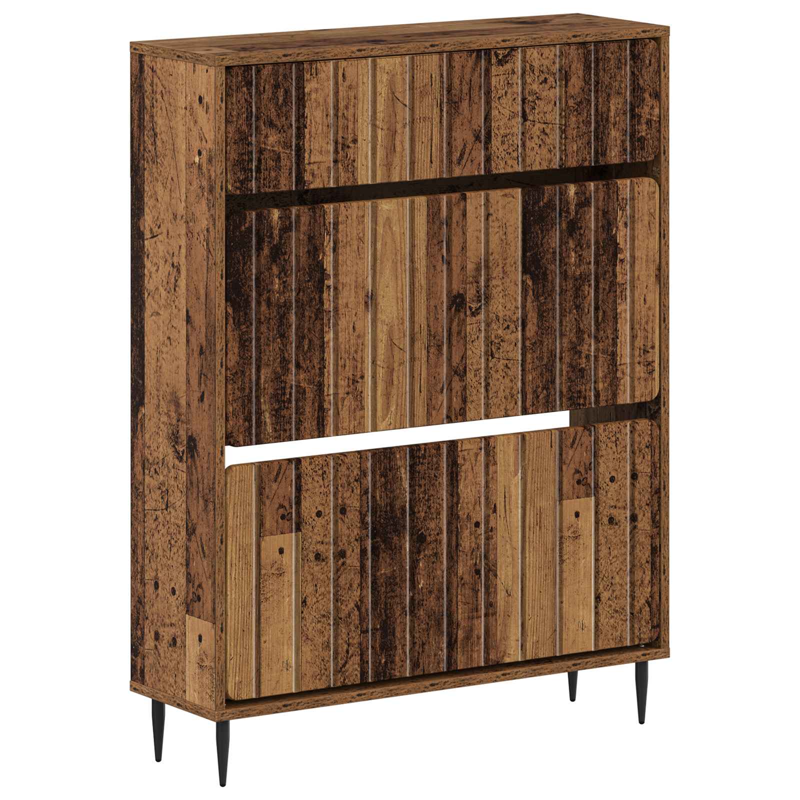 vidaXL Shoe Cabinet ZWOLLE 78 x 24 x 103 cm Engineered Wood Old Wood 2
