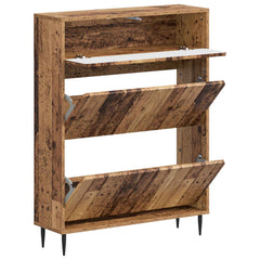 vidaXL Shoe Cabinet ZWOLLE 78 x 24 x 103 cm Engineered Wood Old Wood 3