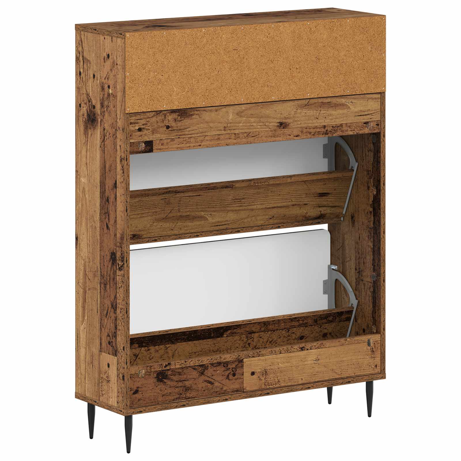 vidaXL Shoe Cabinet ZWOLLE 78 x 24 x 103 cm Engineered Wood Old Wood 6