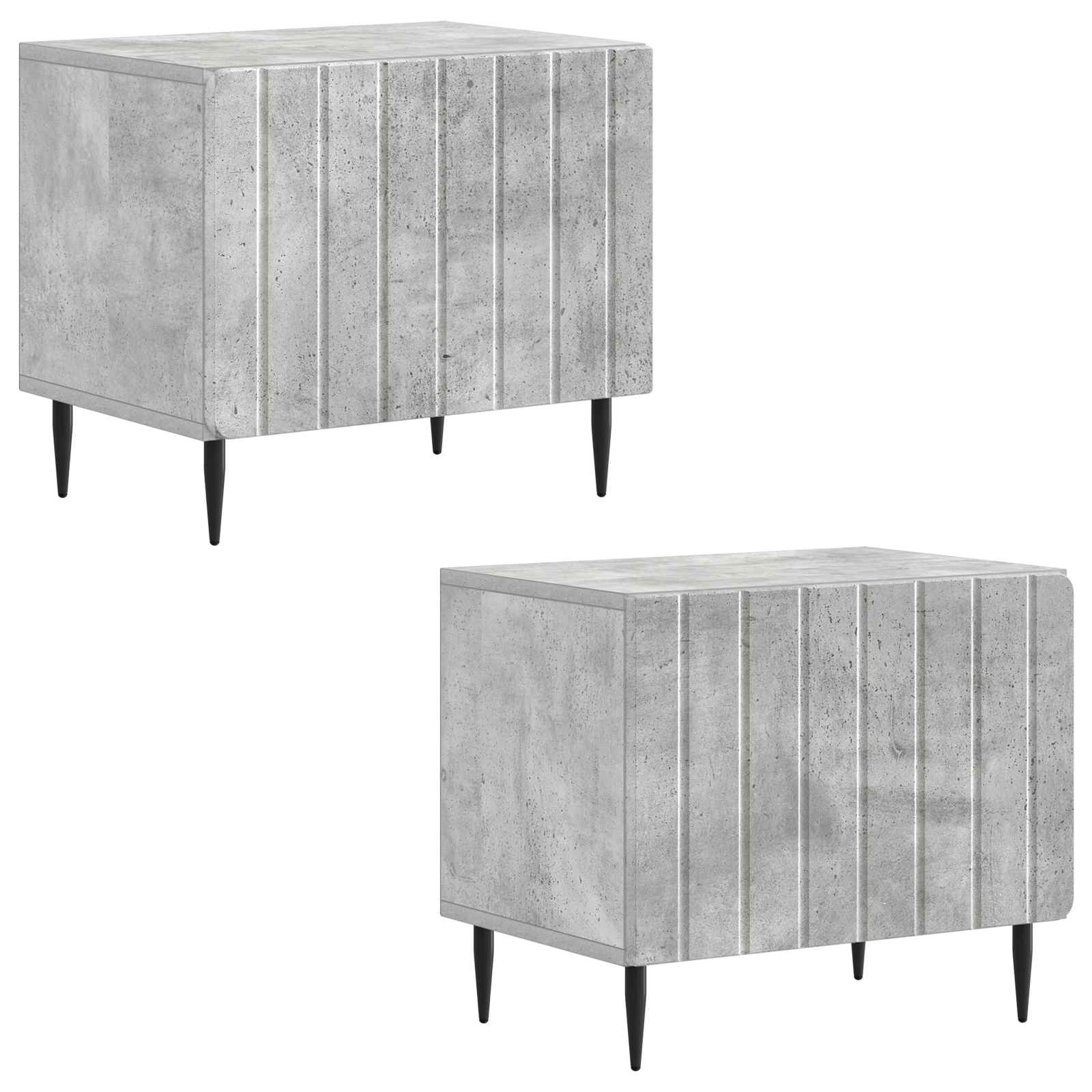 vidaXL TV Cabinet Concrete Grey Engineered Wood 4