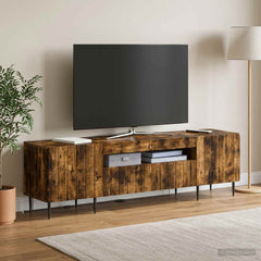 LED TV Cabinet ZWOLLE 153 x 35 x 43 cm Smoked oak