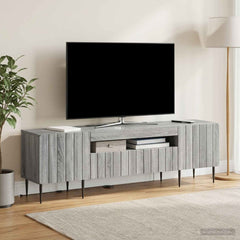 LED TV Cabinet ZWOLLE 153 x 35 x 43 cm Grey sonoma
