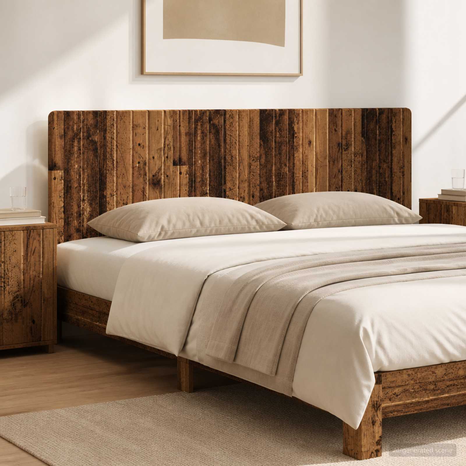 vidaXL Wall-Mounted Headboard ZWOLLE Old Wood Engineered Wood 1