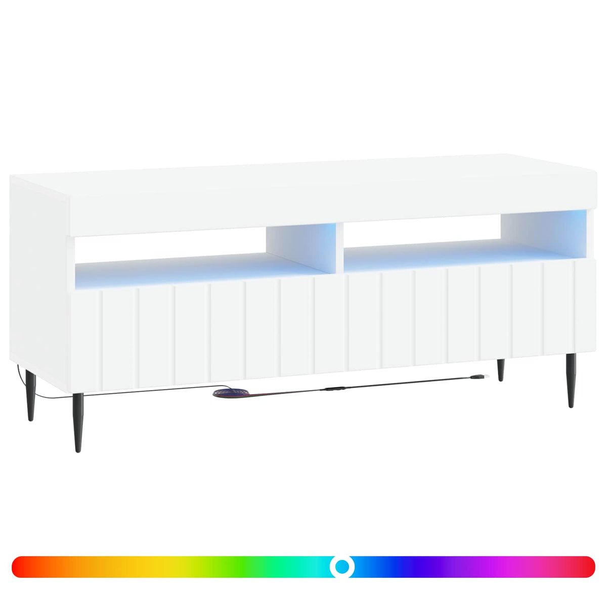 LED TV Cabinet ZWOLLE 100 x 35 x 43 cm White
