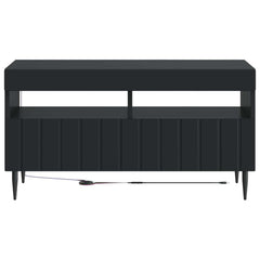 vidaXL LED TV Cabinet Black Engineered Wood 6