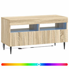 vidaXL LED TV Cabinet ZWOLLE Sonoma Oak Engineered Wood 3