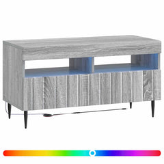 vidaXL LED TV Cabinet Grey Sonoma Engineered Wood 3