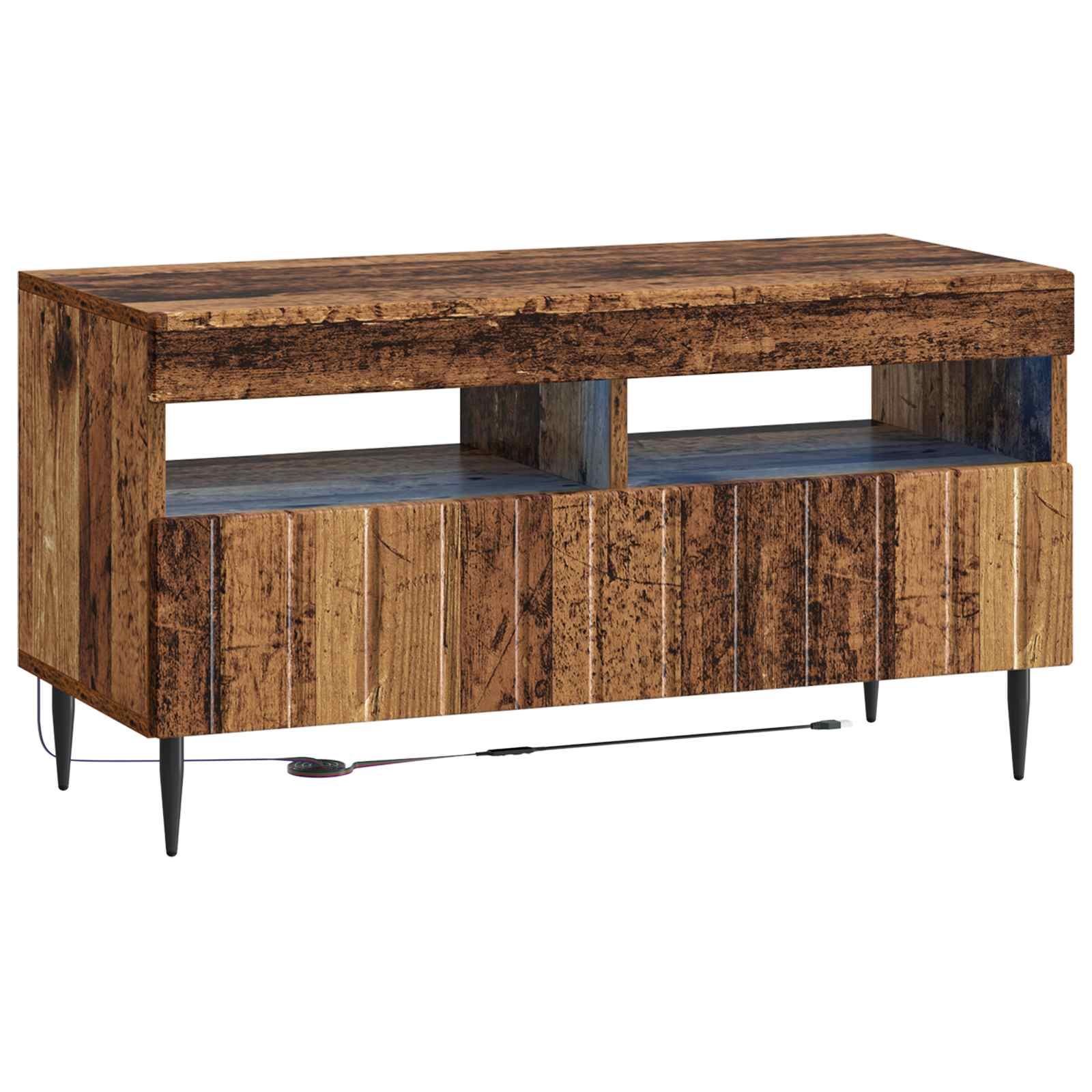 vidaXL LED TV Cabinet Old Wood Engineered Wood 2