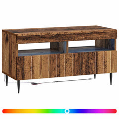 vidaXL LED TV Cabinet Old Wood Engineered Wood 3