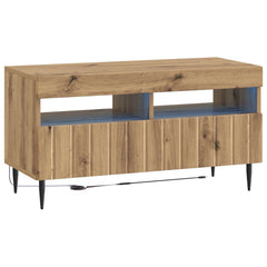 vidaXL LED TV Cabinet Artisan Oak Engineered Wood 2