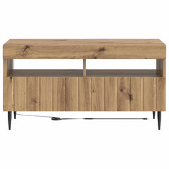 vidaXL LED TV Cabinet Artisan Oak Engineered Wood 6