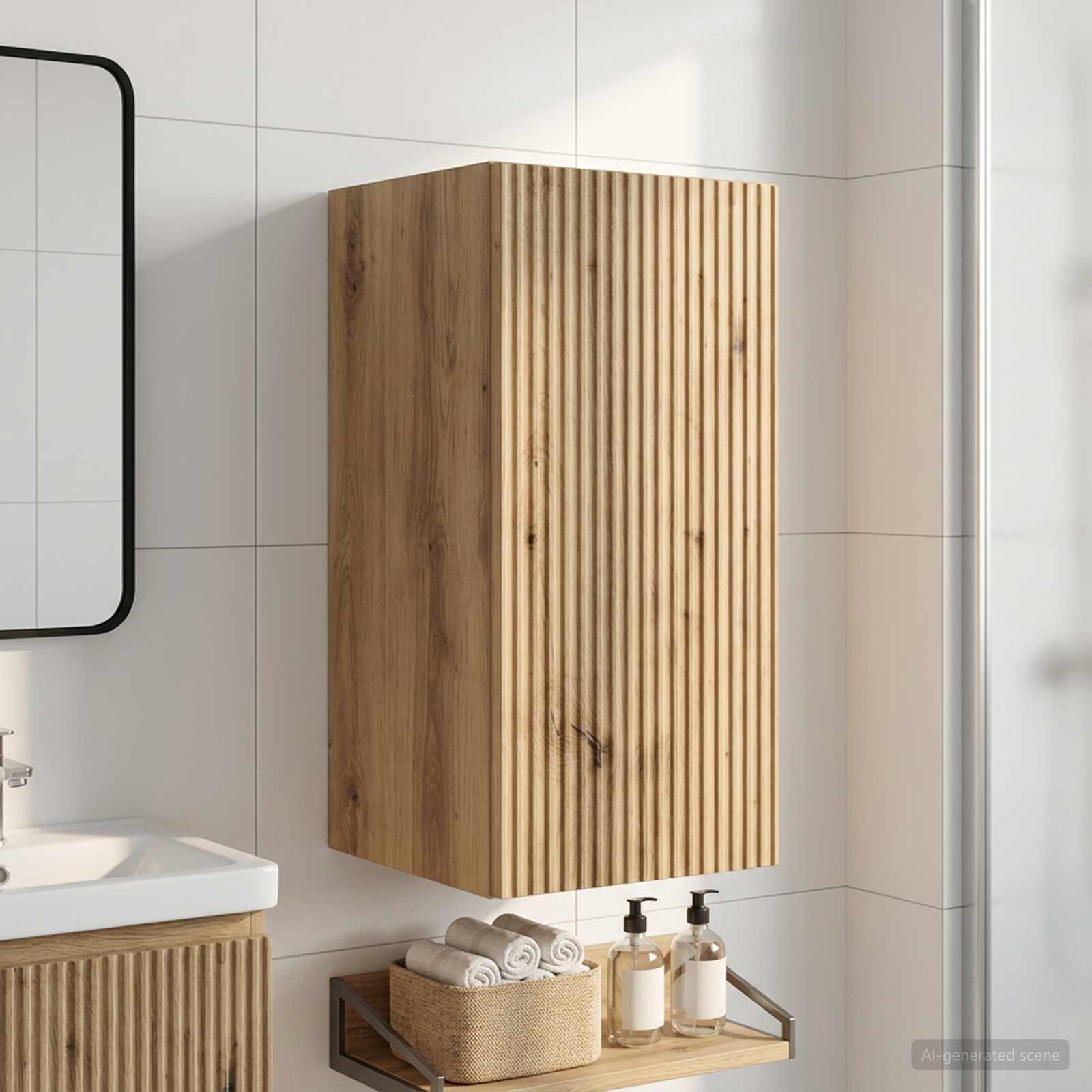 vidaXL Bathroom Wall Cabinet ARNHEM Artisan Oak 30 x 31 x 59 cm 1