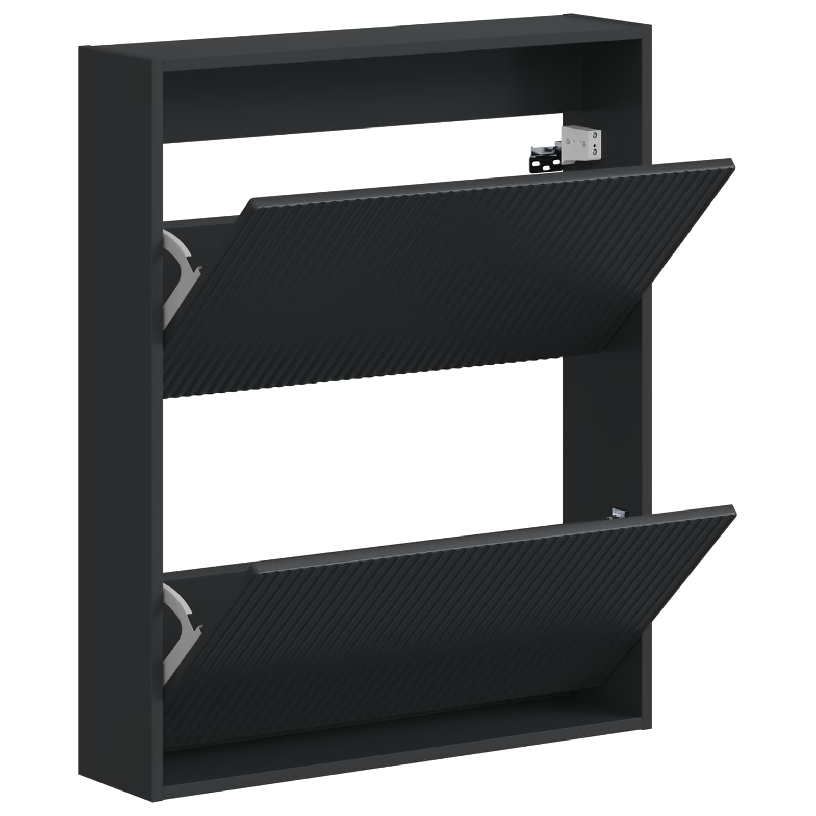 vidaXL Wall-Mounted Shoe Cabinet ARNHEM 71 x 17 x 86 cm Black 3