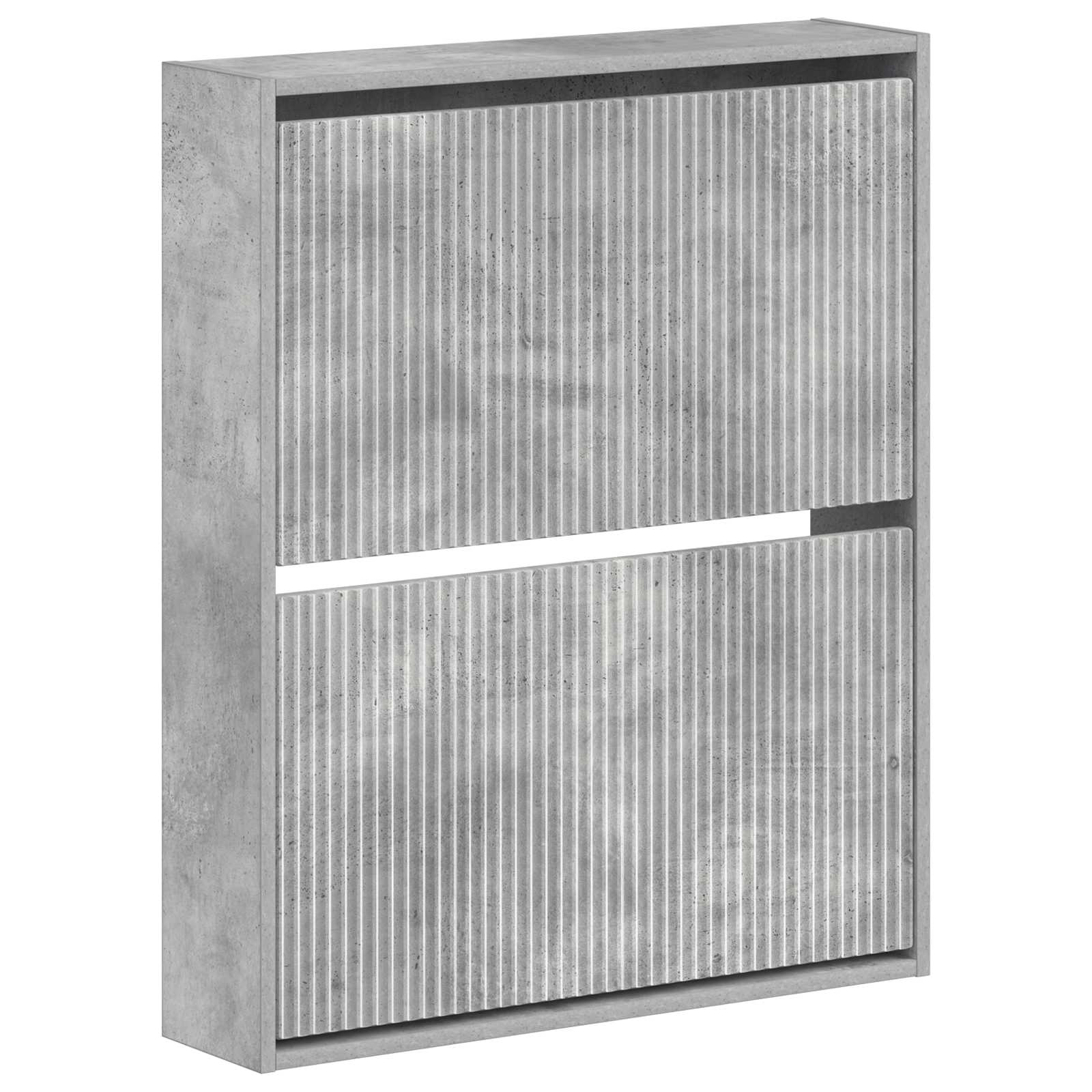 vidaXL Wall-Mounted Shoe Cabinet ARNHEM 71 x 17 x 86 cm Concrete Grey 2