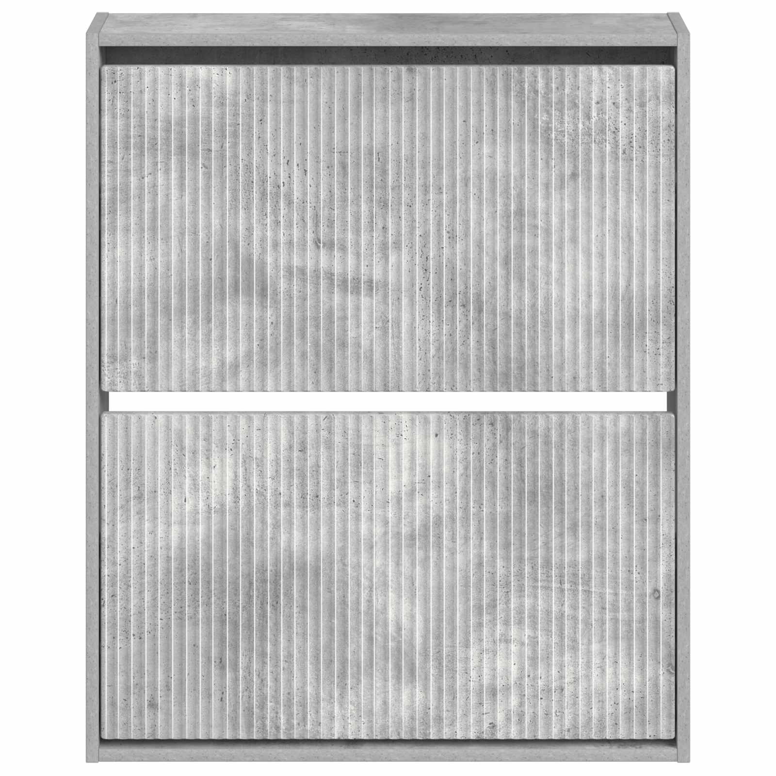 vidaXL Wall-Mounted Shoe Cabinet ARNHEM 71 x 17 x 86 cm Concrete Grey 4