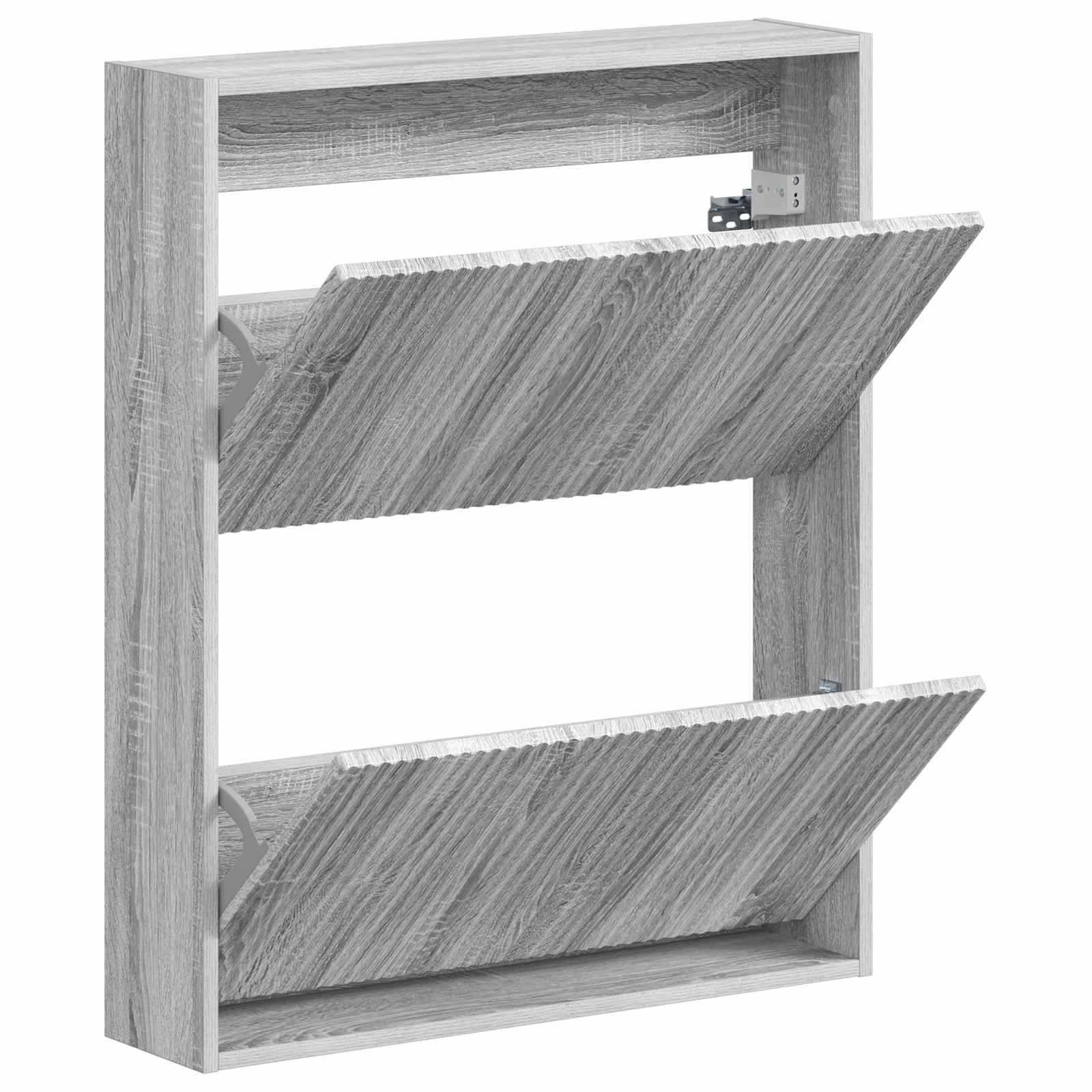 vidaXL Wall-Mounted Shoe Cabinet ARNHEM 71 x 17 x 86 cm Grey Sonoma 3