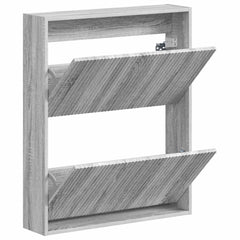 vidaXL Wall-Mounted Shoe Cabinet ARNHEM 71 x 17 x 86 cm Grey Sonoma 3
