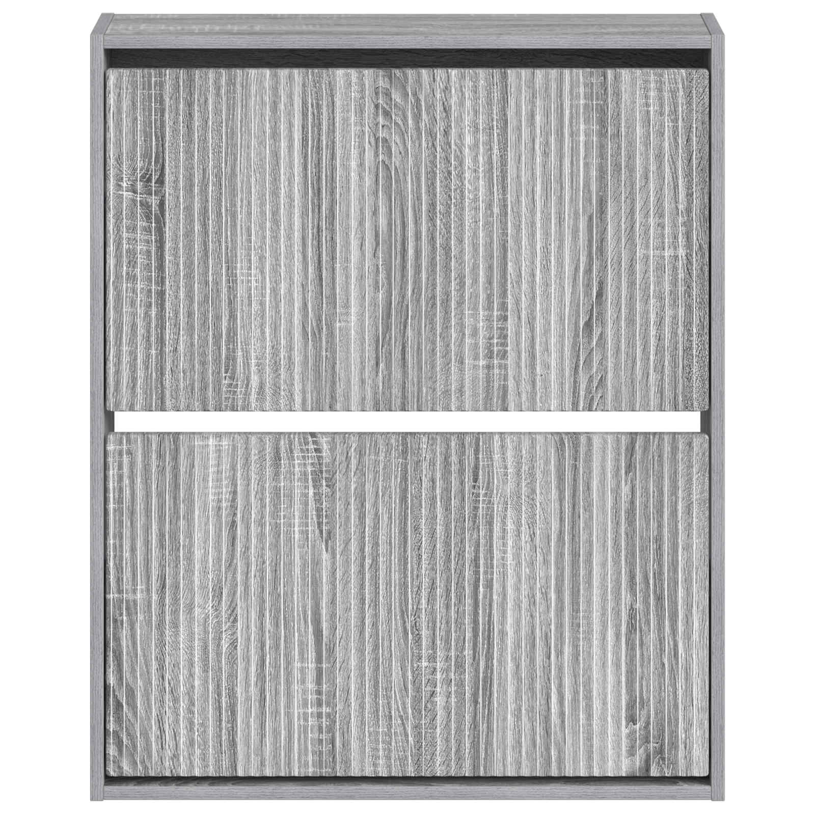 vidaXL Wall-Mounted Shoe Cabinet ARNHEM 71 x 17 x 86 cm Grey Sonoma 4