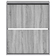 vidaXL Wall-Mounted Shoe Cabinet ARNHEM 71 x 17 x 86 cm Grey Sonoma 4