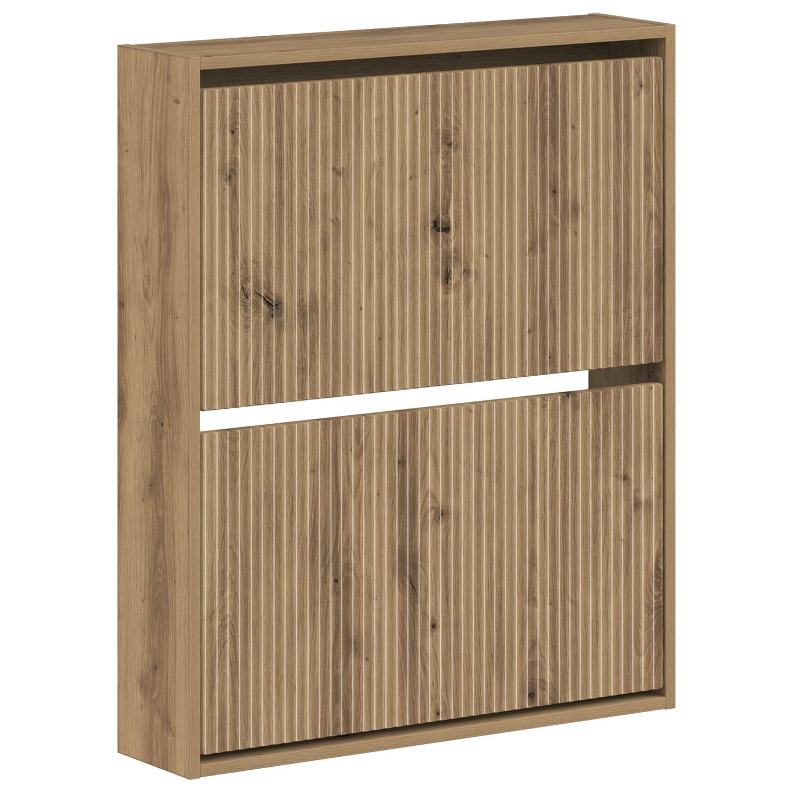 vidaXL Wall-Mounted Shoe Cabinet ARNHEM 71 x 17 x 86 cm Artisan Oak 2
