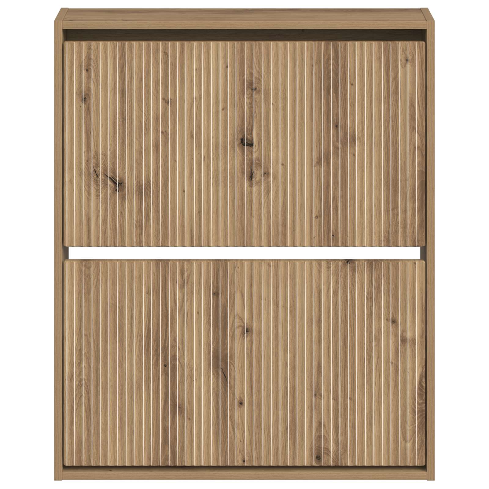 vidaXL Wall-Mounted Shoe Cabinet ARNHEM 71 x 17 x 86 cm Artisan Oak 4