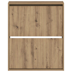 vidaXL Wall-Mounted Shoe Cabinet ARNHEM 71 x 17 x 86 cm Artisan Oak 4