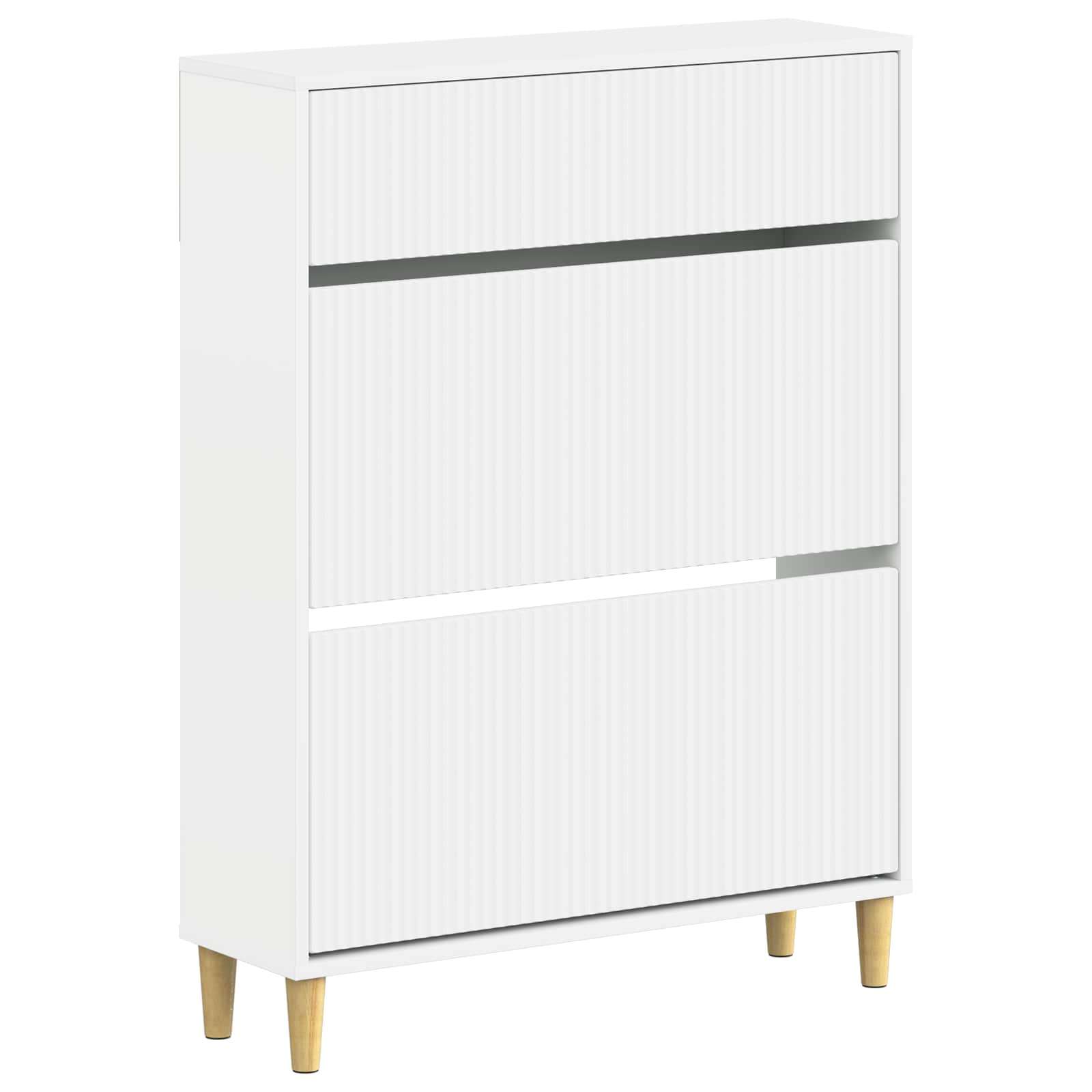 vidaXL Shoe Cabinet ARNHEM 78 x 24 x 103 cm Engineered Wood White 2