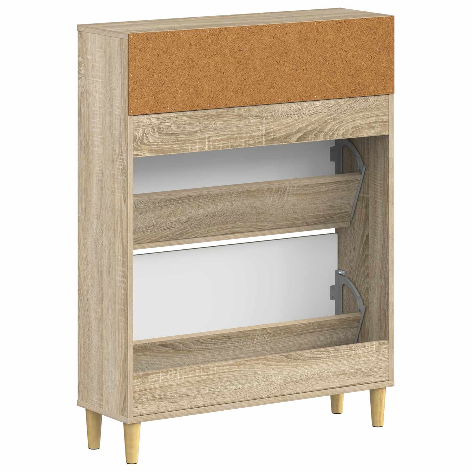 vidaXL Shoe Cabinet ARNHEM 78 x 24 x 103 cm Engineered Wood Sonoma Oak 6