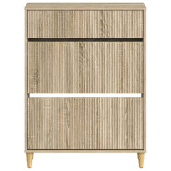 vidaXL Shoe Cabinet ARNHEM 78 x 24 x 103 cm Engineered Wood Sonoma Oak 4