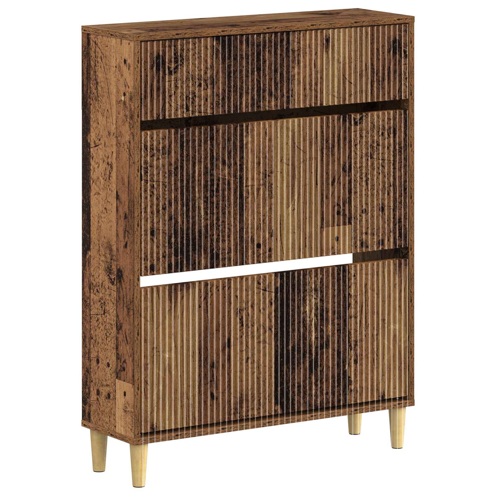 vidaXL Shoe Cabinet ARNHEM 78 x 24 x 103 cm Engineered Wood Old Wood 2