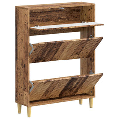 vidaXL Shoe Cabinet ARNHEM 78 x 24 x 103 cm Engineered Wood Old Wood 3
