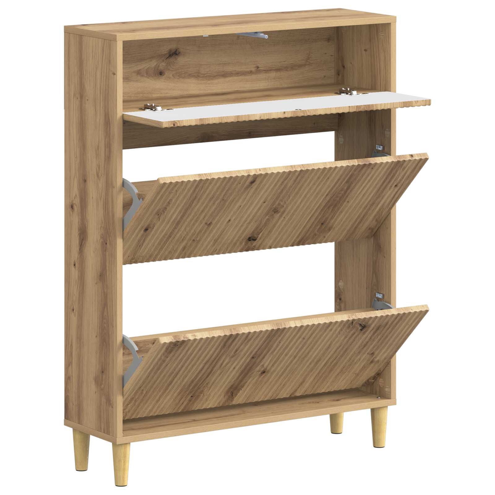 vidaXL Shoe Cabinet ARNHEM 78 x 24 x 103 cm Engineered Wood 3