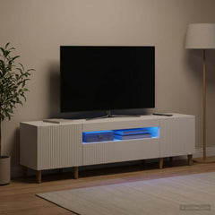 LED TV Cabinet ARNHEM 153 x 35 x 43 cm White